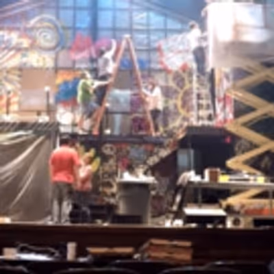 STAGE TUBE: Projectivity Teams with NYC Underground to Paint Harbor Lights' RENT Set - Watch the Time-Lapse!