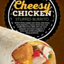 New At TacoTime: Cheesy Chicken Stuffed Burrito
