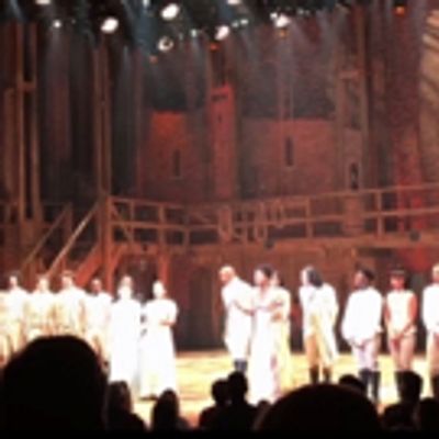 STAGE TUBE: Renee Elise Goldsberry Raps for Broadway Cares at Jonathan Groff's Final HAMILTON Performance