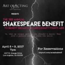 The Art of Acting Studio to Host 3rd Annual Shakespeare Benefit for BC/EFA