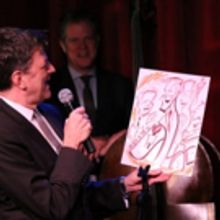 Photo Flash: Justin 'Squigs' Robertson Draws the Stars at Jim Caruso's Cast Party