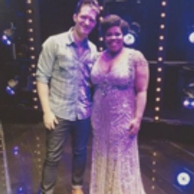 Photo Flash: Matthew Morrison Visits Amber Riley at DREAMGIRLS