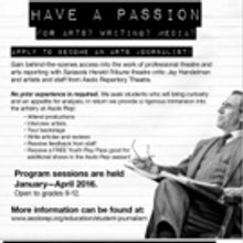 Asolo Rep Seeks Applicants for 2016 High School Arts Journalism Program