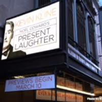 STAGE TUBE: Watch the Marquee Go Up for PRESENT LAUGHTER Video