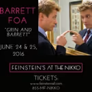 Barrett Foa's Summer Concerts Cancelled at Feinstein's at the Nikko