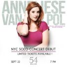 Anneliese van der Pol Makes Solo Debut at 54 Below Tonight