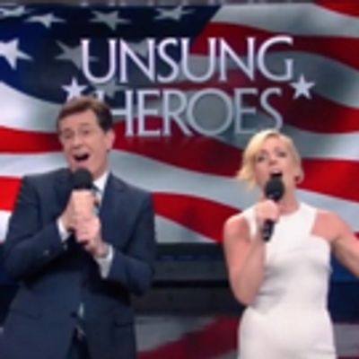 VIDEO: Stephen Colbert & Jane Krakowski Sing a Song for America's 'Unsung Heroes'