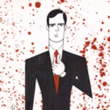BWW Exclusive: Ken Fallin Draws the Stage - Benjamin Walker in AMERICAN PSYCHO
