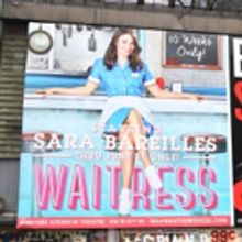 Up on the Marquee: Sara Bareilles Watches Over Times Square in New WAITRESS Billboard
