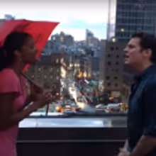 STAGE TUBE: Jonathan Groff and Renee Elise Goldsberry Sing Rooftop Duet for #Ham4Ham