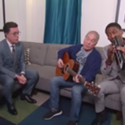 VIDEO: Paul Simon Classic 'Feelin' Groovy' Gets a 'Trumpy' Update on LATE SHOW