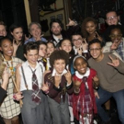 Photo Flash: Worlds Collide- SCHOOL OF ROCK Movie Cast Visits SCHOOL OF ROCK on Broadway!