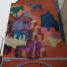 Photo Flash: Wired Young Carers Design Pyramid Mural to Celebrate Town's Heritage
