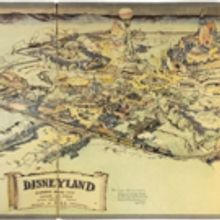 Rare, Hand-Drawn Map of DisneyLand Up for Auction