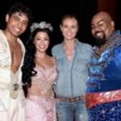 Photo Flash: Heidi Klum and Adam Lambert Visit Broadway&#039;s ALADDIN Over PRIDE Weekend