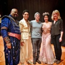 Photo Flash: Jeremy Jordan & Ashley Spencer Visit ALADDIN on Broadway