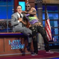 VIDEO: Stephen Colbert Raps with Wyclef Jean During LATE SHOW Commercial Break! Video