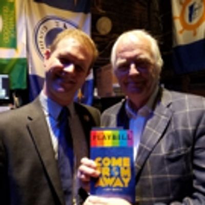 Photo Flash: Sir Tim Rice Visits Broadway's COME FROM AWAY