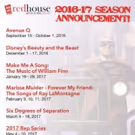 Redhouse Arts Center Announces its 2016-17 Season