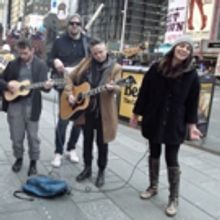 Sara Bareilles Hits Times Square with the WAITRESS Band in Tow