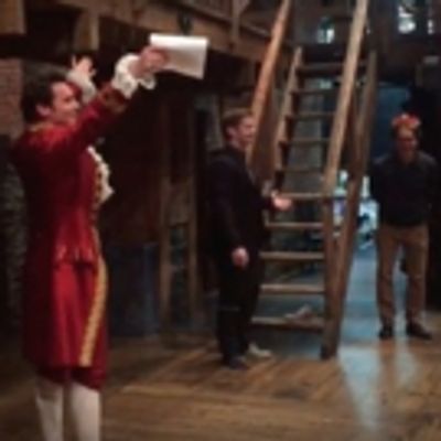 STAGE TUBE: Jonathan Groff Passes on the Crown to Rory O'Malley - King George III the Fourth - at #Ham4Ham