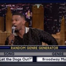 VIDEO: Jamie Foxx Puts Broadway Spin on 'Who Let the Dogs Out?'