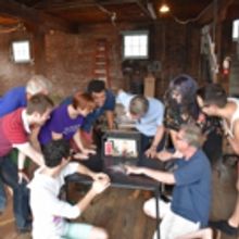 Photo Flash: First Look at Rehearsals of BOOK OF MERMAN, Opening 7/14