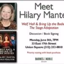 WOLF HALL Author Hilary Mantel Set for NYC Discussion, Signing