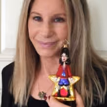 Barbra Streisand Poses with Her Broadway Legends Ornament; Selling Fast!