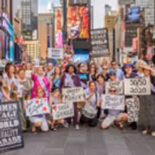 Photo Flash: The League of Professional Theatre Women Lead Equality March Through…