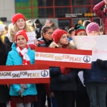 Photo Flash: Broadway Kids Sing for Peace in Times Square
