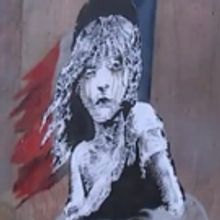 VIDEOS: Elusive Street Artist Banksy Uses LES MISERABLES Logo To Protest French Tear-Gassing of Refugees