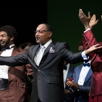 Photo Flash: Motown Legend The Hightops&#039; Duke Fakir Meets MOTOWN THE MUSICAL&#039;s West End Cast