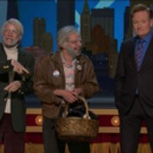 VIDEO: Stars of Broadway's OH, HELLO Welcome Conan to New York with Basket of Goodies