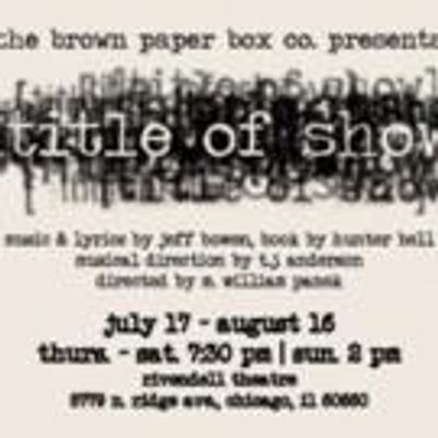 BWW Blog: Neala Barron - Brown Paper Box Co&#039;s TITLE OF SHOW - A Day in the Life, Round 2
