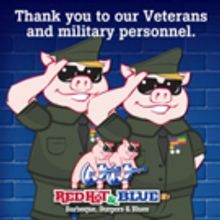 Red Hot & Blue Barbecue Restaurants Celebrate Veterans Day for Three Days for Fourth…