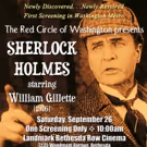 William Gillette's Silent Film SHERLOCK HOLMES Screened in Bethesda Today