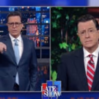 VIDEO: Stephen Colbert's Identical Twin Cousin Returns to Praise Trump's Budget Proposal