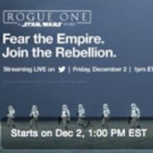 Twitter Announces Live Streaming Event for ROGUE ONE: A STAR WARS STORY