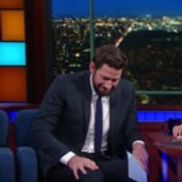 VIDEO: Eww! Stephen & John Krasinski Have Fake Vomit-Off on LATE SHOW Video