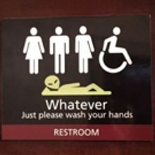 A Theatre in New Zealand Promotes Equality with a Smile with New Bathroom Sign