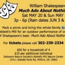 MUCH ADO ABOUT NOTHING to Play Abbott's Mill This May