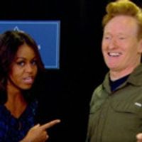 VIDEO: First Lady Michelle Obama Challenges Conan O'Brien to Push-Up Competition Video