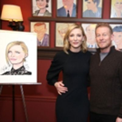 Photo Coverage: THE PRESENT&#039;s Cate Blanchett and Richard Roxburgh Unveil Portraits at Sardi&#039;s!
