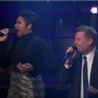 VIDEO: Jennifer Hudson & James Corden Sing Public Domain Songs on LATE LATE SHOW