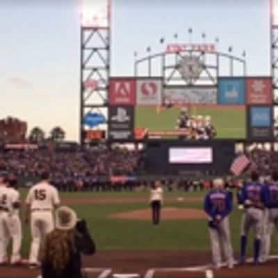 STAGE TUBE: Lena Hall Performs National Anthem for Game 3 of NLDS