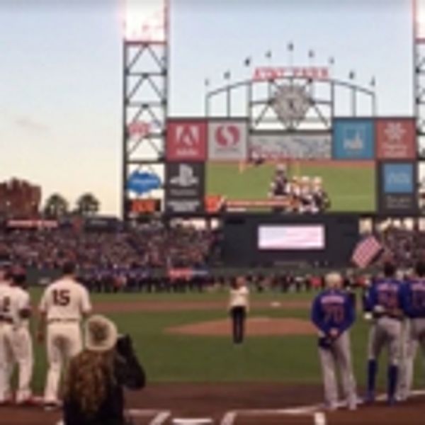 STAGE TUBE: Lena Hall Performs National Anthem for Game 3 of NLDS - San Francisco / Bay Area Theater Video
