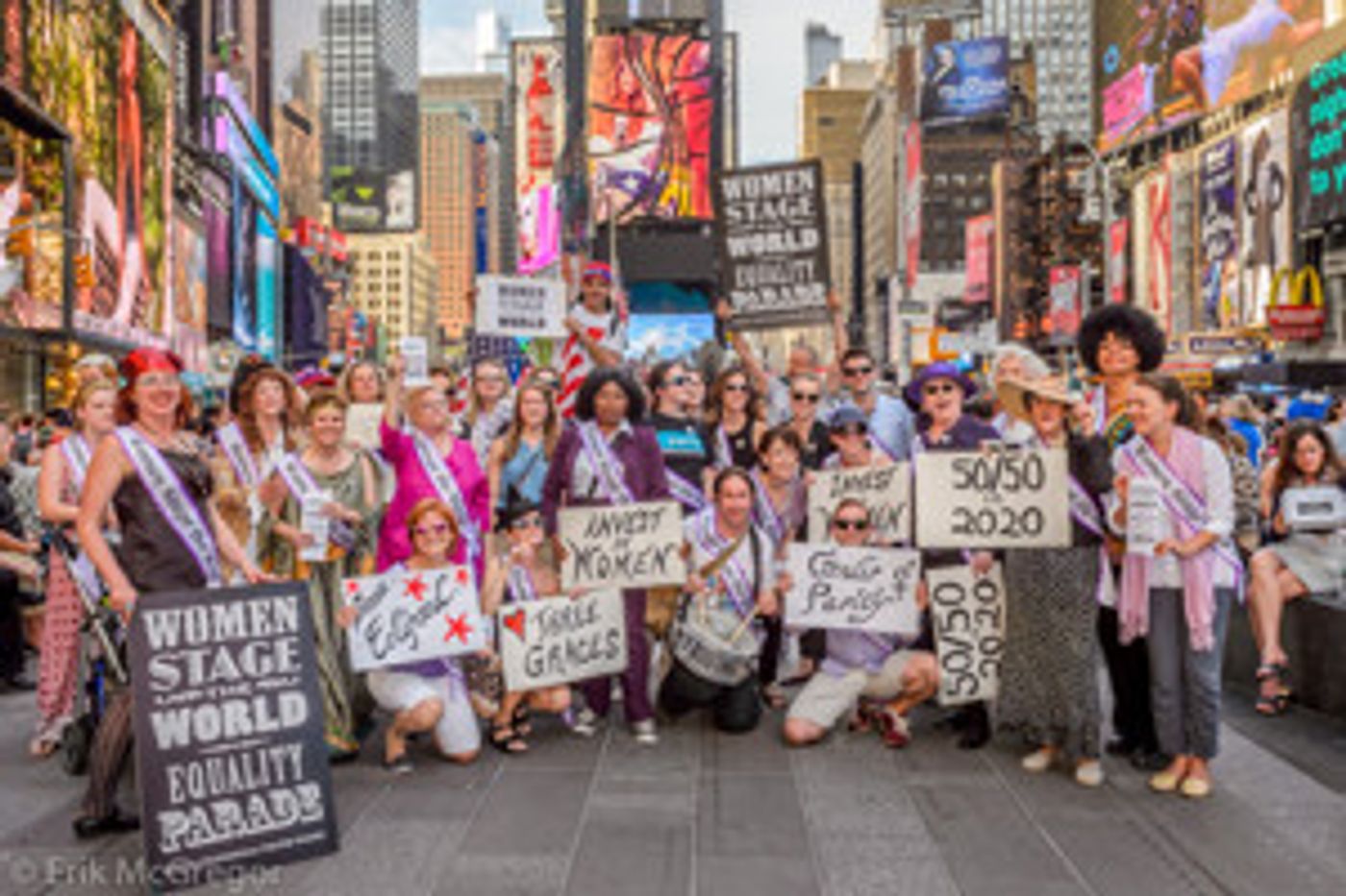 Photo Flash: The League of Professional Theatre Women Lead Equality March Through Times Square  Image