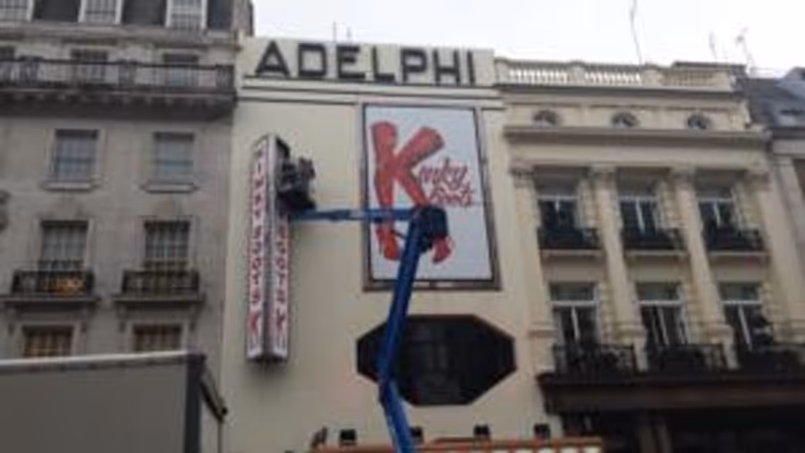 Photo Coverage: Marquee Is Up At The Adelphi For KINKY BOOTS! Image