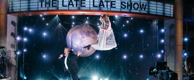 VIDEO: Kristen Bell & James Corden's Aerial Duet Is An Epic Fail on LATE LATE SHOW Video